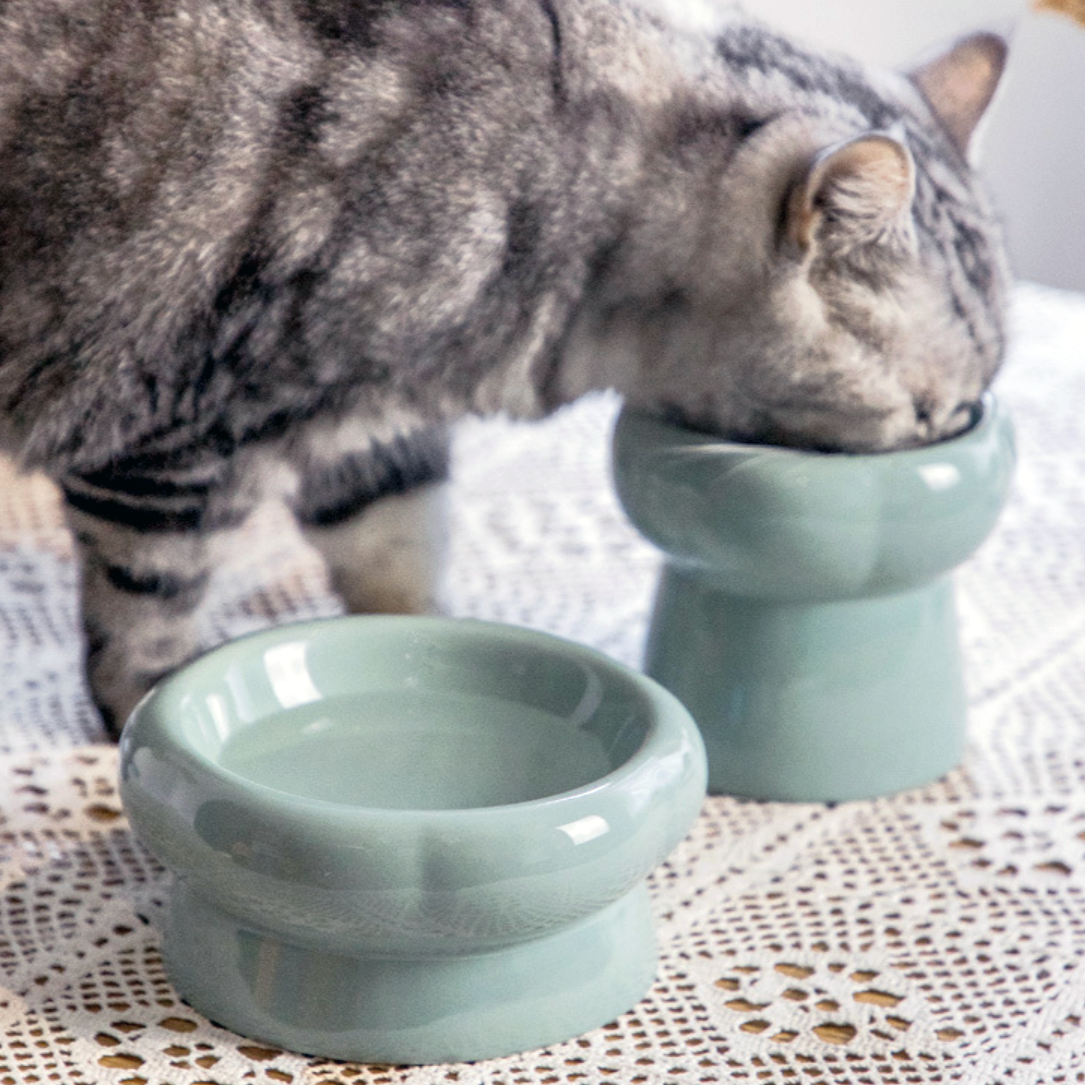 Luxury Ceramic Elevated Pet Bowls - MOMOPOPO